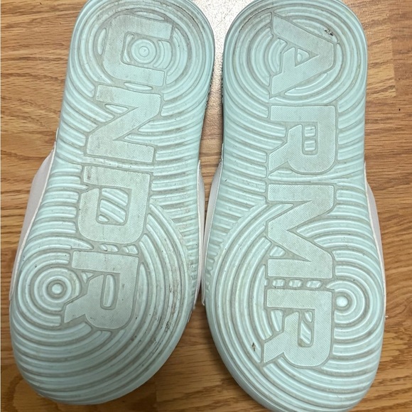 Under Armour Kids Slides in Light Blue and Orange - Picture 3 of 4